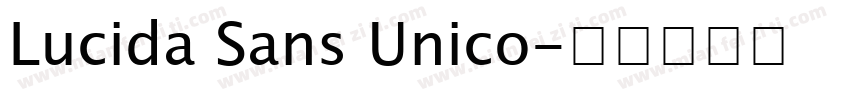 Lucida Sans Unico字体转换